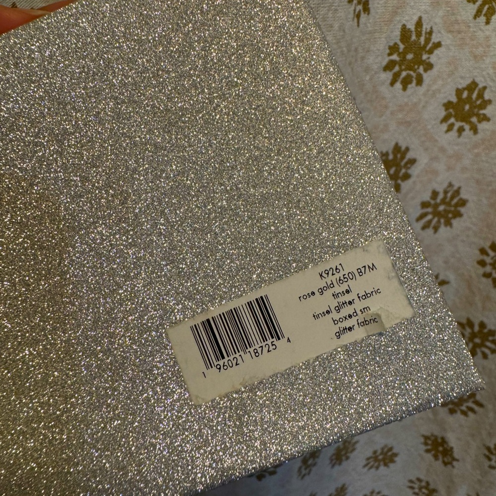 Kate Spade Rose Gold Glitter Card Holder with Gold Hardware - Picture 7 of 7